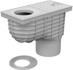 Lapač střešních splavenin "GAJGR" spodní odtok DN 125 – STANDARD šedý