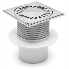 Podlahová vpusť spodní DN110, límec, nerez rámeček, mřížka SUN