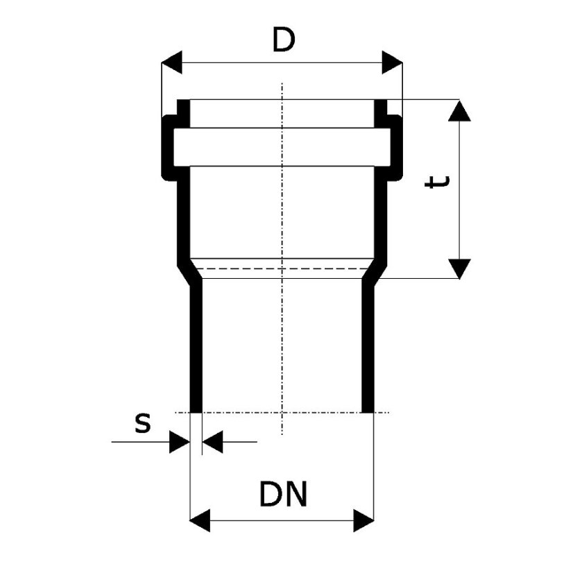 KG 2000 KGEM trubka s hrdlem DN125 PP SN10