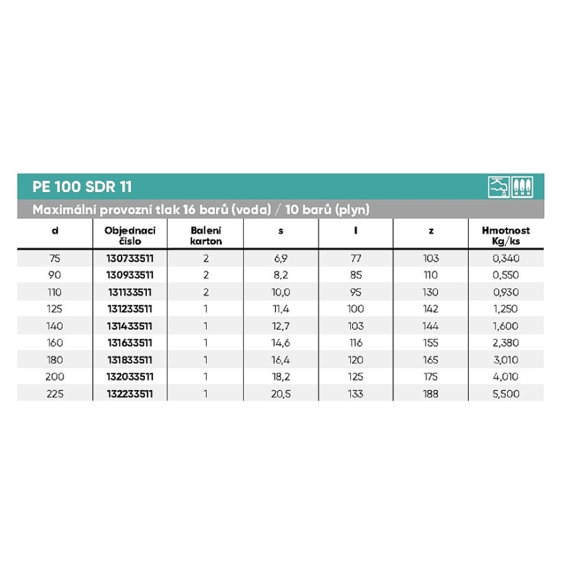 KOLENO 30°  – DLOUHÉ PROVEDENÍ - BW 30°