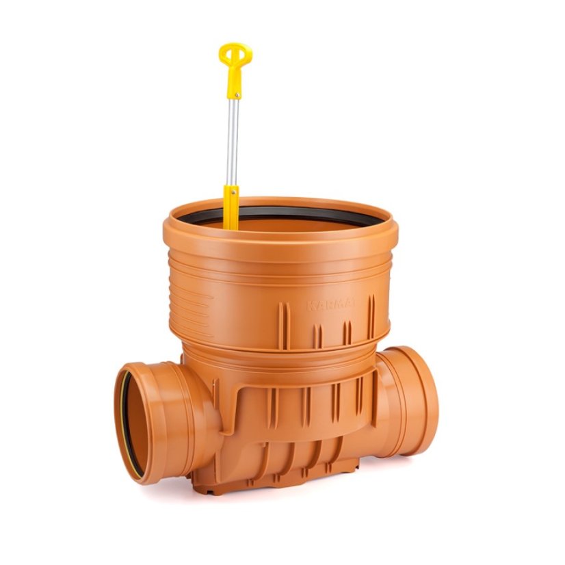 Šachtové dno včetně zpětné klapky, pro hladkou rouru Ø 400