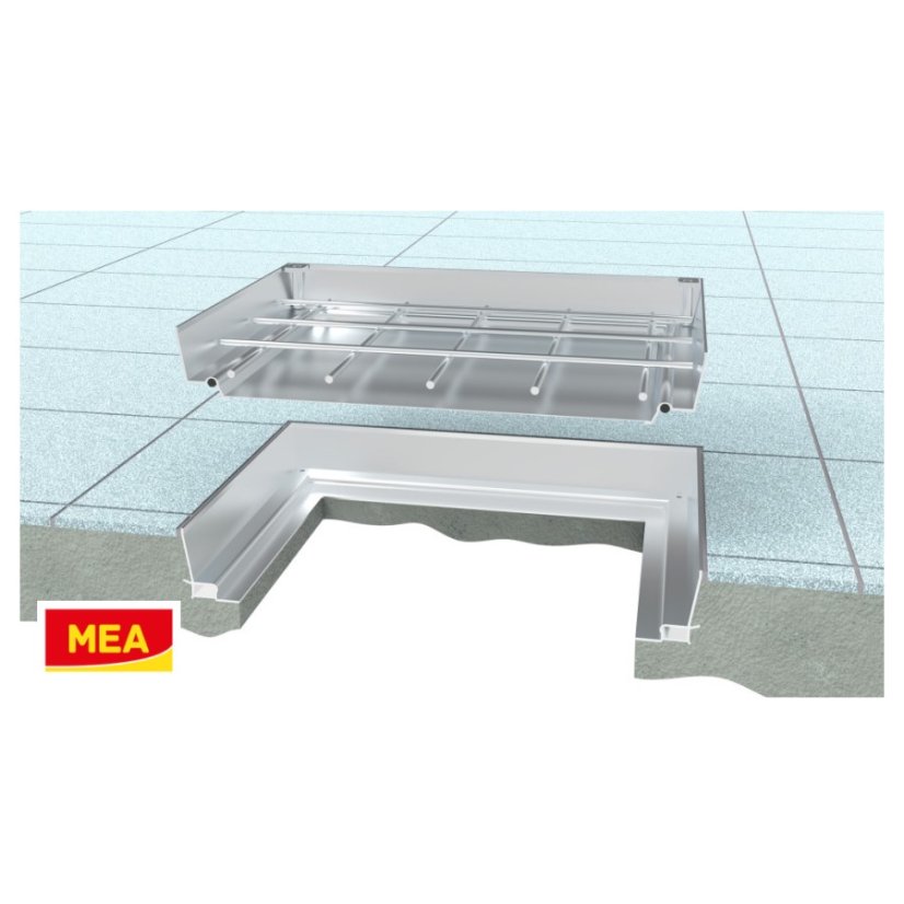 Zadlažďovací hliníkový poklop MEA DECK AL, 300x300 - 600x600, třída A15 - Rozměr vnitřní: 600 x 600