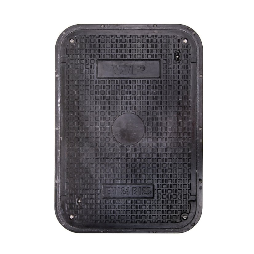 Poklop kompozitní obdélníkový 600x900 mm, zatížení B125, uzamykatelný