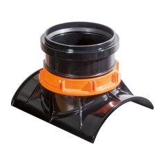 Mechanická kolmá sedla CITY pro přípojky KG160 na hlavní potrubí z hladkých plastů typu KG, sklolaminátu, litiny a žebrovaných plastů DN 200 - 400