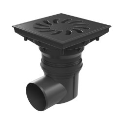 Kanalizační vpusť boční 75-110,  plovák NEPTUN, plastová mřížka 250x250