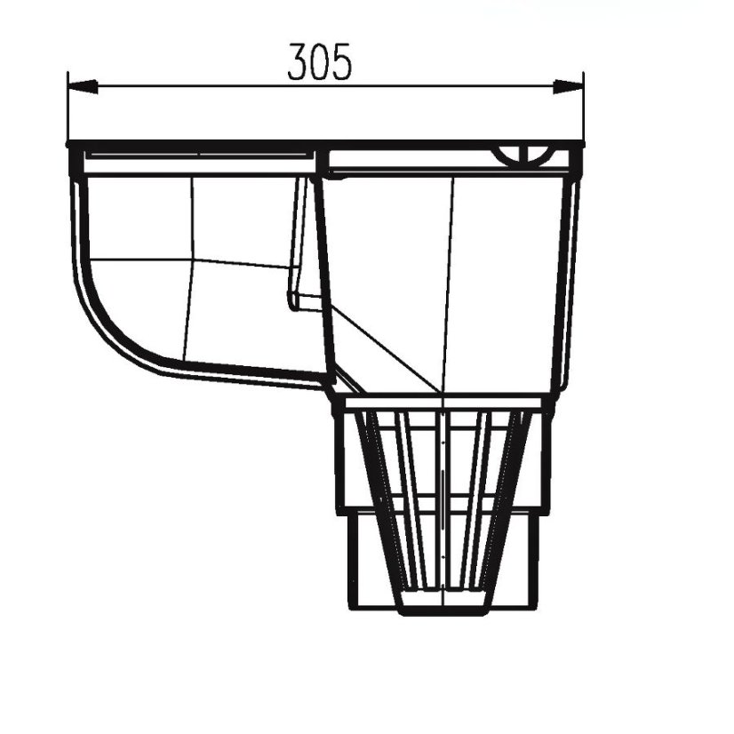 LSS Chuděj - spodní DN 110/125 - standard, šedý