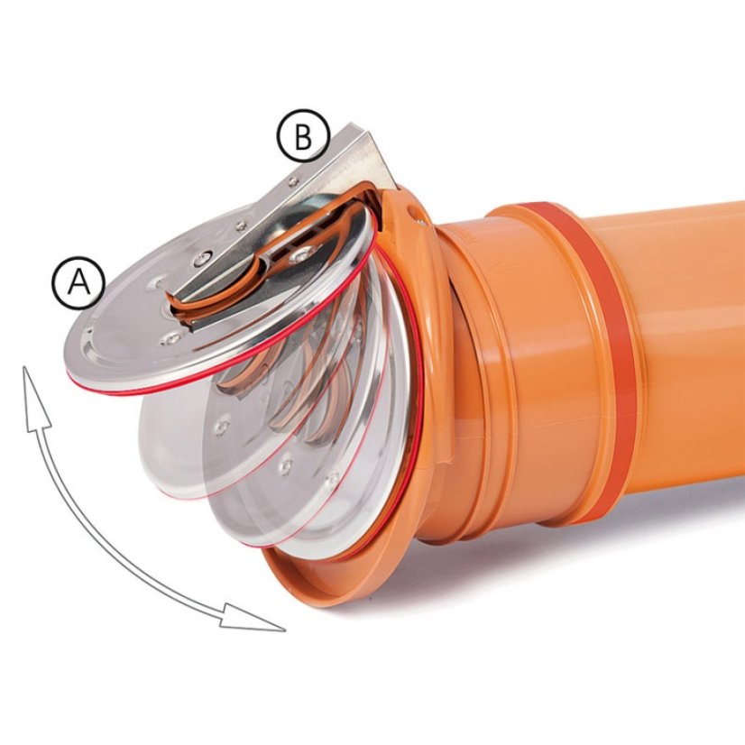 Koncová zpětná klapka s nerezovou klapkou