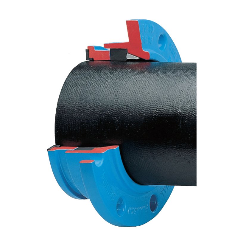 DVOUKOMOROVÁ SPECIÁLNÍ PŘÍRUBA PRO LITINU č.7602 jištěná proti posunu - Dimenze 7602: 60/77