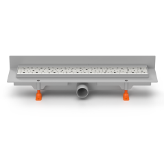 Lineární plastový žlab DN 40, ke stěně, SQUARE