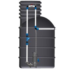 PUMPA black line Box 1 VP 40BLC1.1S čerpací jímka včetně šachty, volná instalace, plovák na čerpadle, 230V 1,1kW, kabel 15m